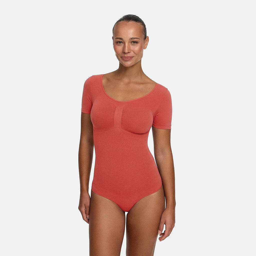 T-Shirt Bodysuit Sculpting Shapewear mit Slip