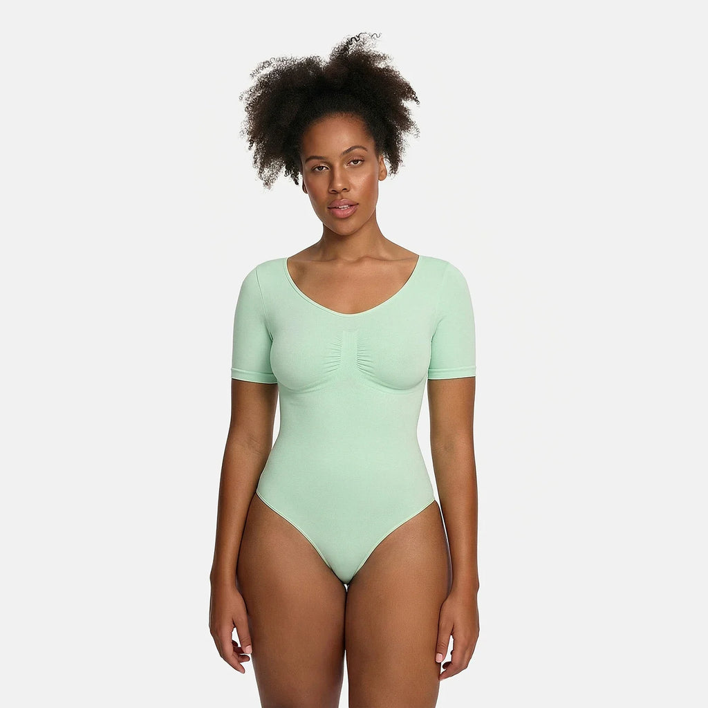 T-Shirt Bodysuit Sculpting Shapewear mit Slip