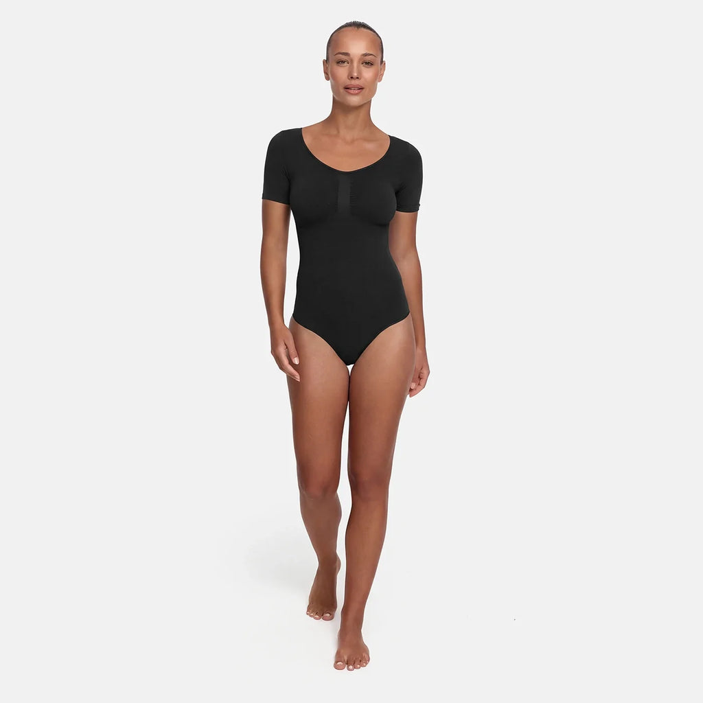T-Shirt Bodysuit Sculpting Shapewear mit String