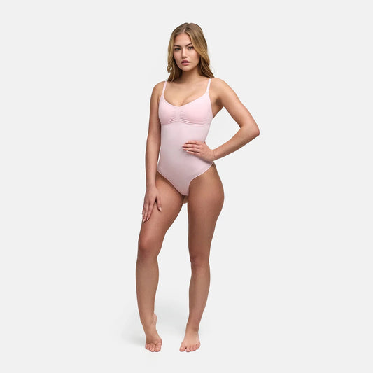 Bodysuit Sculpting Shapewear with Built-In Wireless Bra and String