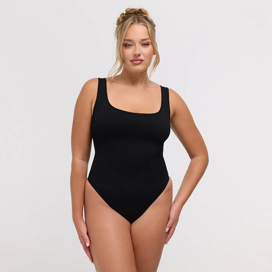 Ribbed Tank Sculpting Bodysuit with String