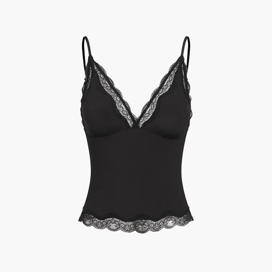 Deep Neck Lace Top